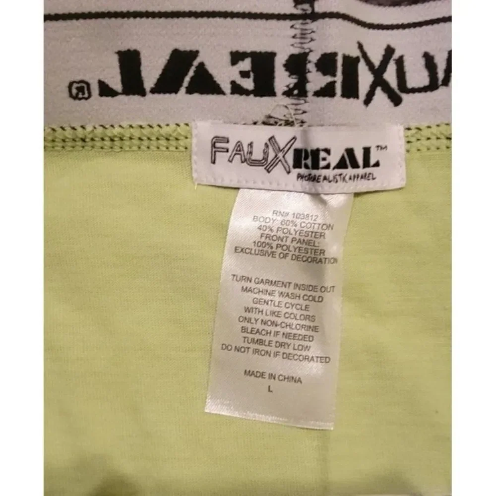 Faux Real Mens Lime Mistletoe Rings My Bells Boxer Brief Underwear Large 1 Pack